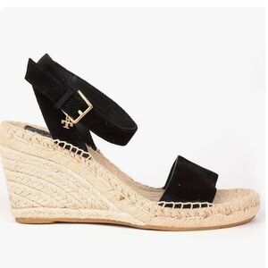 Tory Burch Laurel Black
Suede Espadrille Wedge
Sandal‎